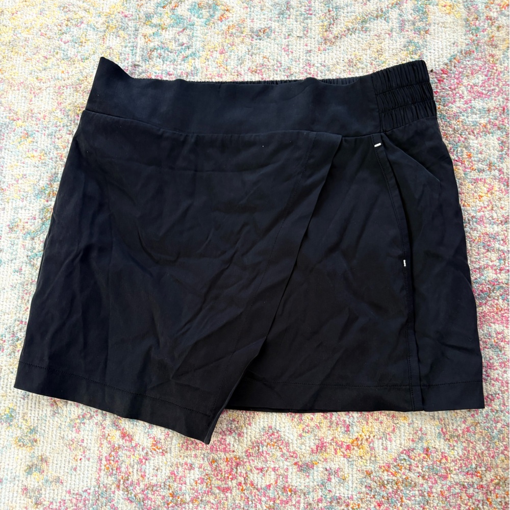 Women’s Derek Lamioc Athleta XS Solid Black Athletic Golf Tennis Skirt W/Pockets